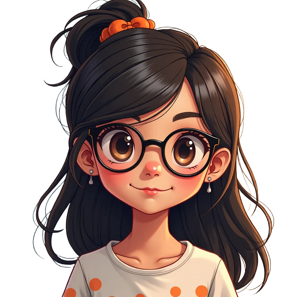 Charming Girl with Glasses